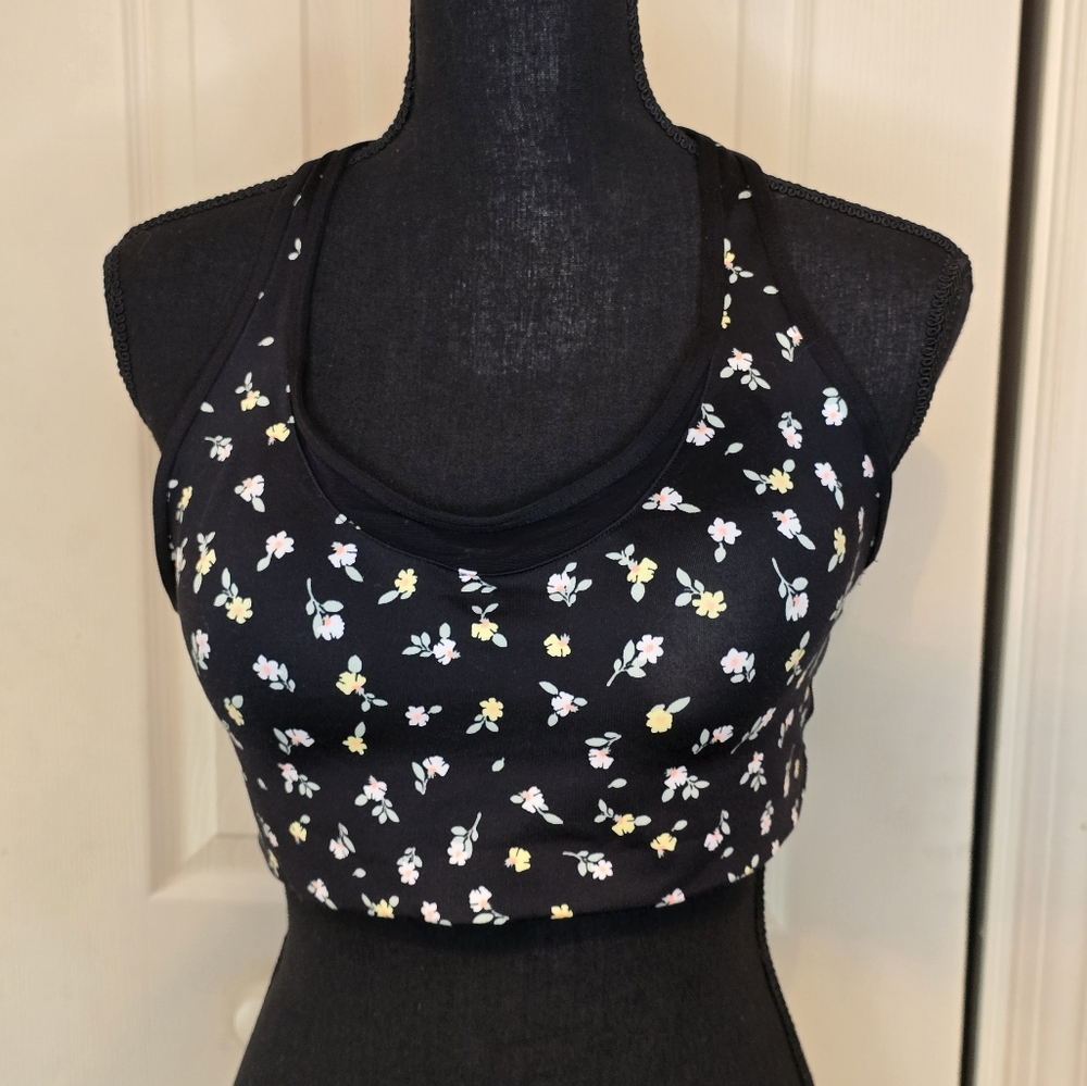 Victoria Pink Sport Floral Sports Bra, Sz L